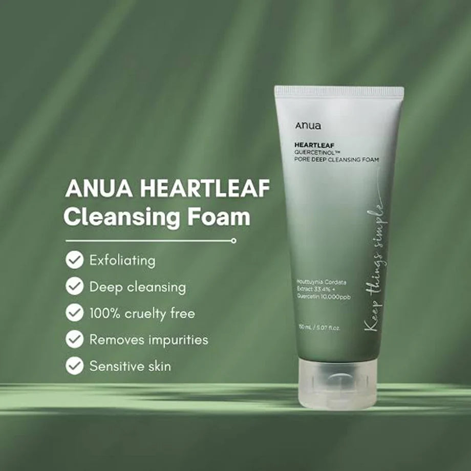 Anua Heartleaf Quercetinol Pore Deep Cleansing Foam 150 ml