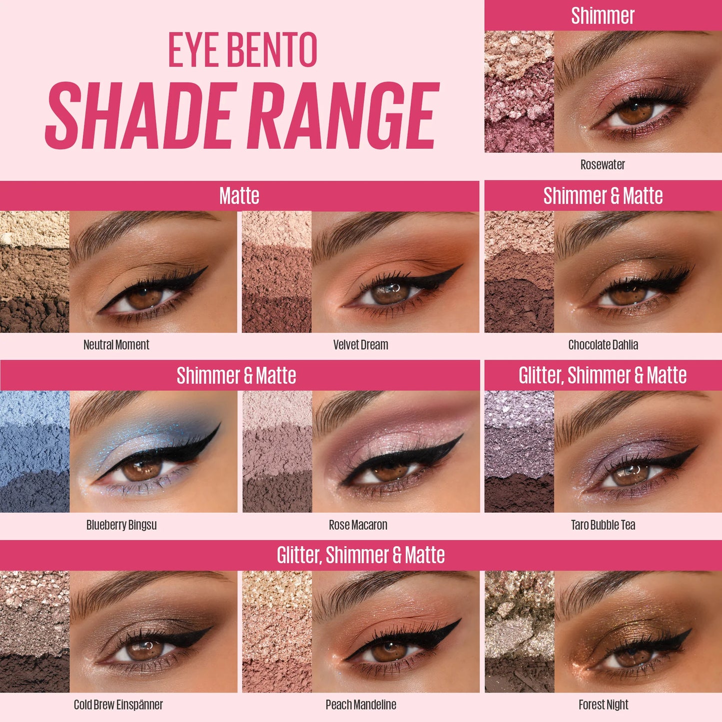 KAJA Beauty Bento Bouncy Shimmer Eyeshadow Trio