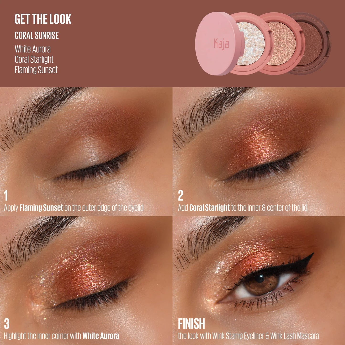 KAJA Beauty Bento Bouncy Shimmer Eyeshadow Trio