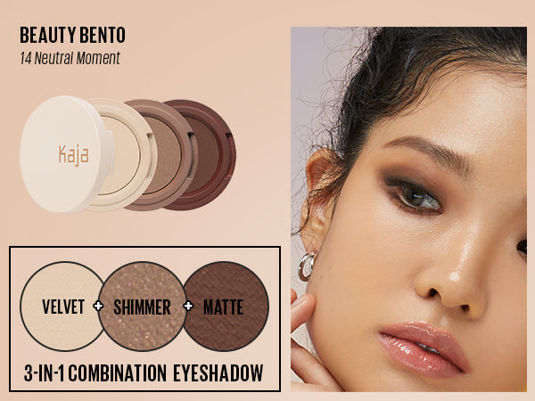 KAJA Beauty Bento Bouncy Shimmer Eyeshadow Trio