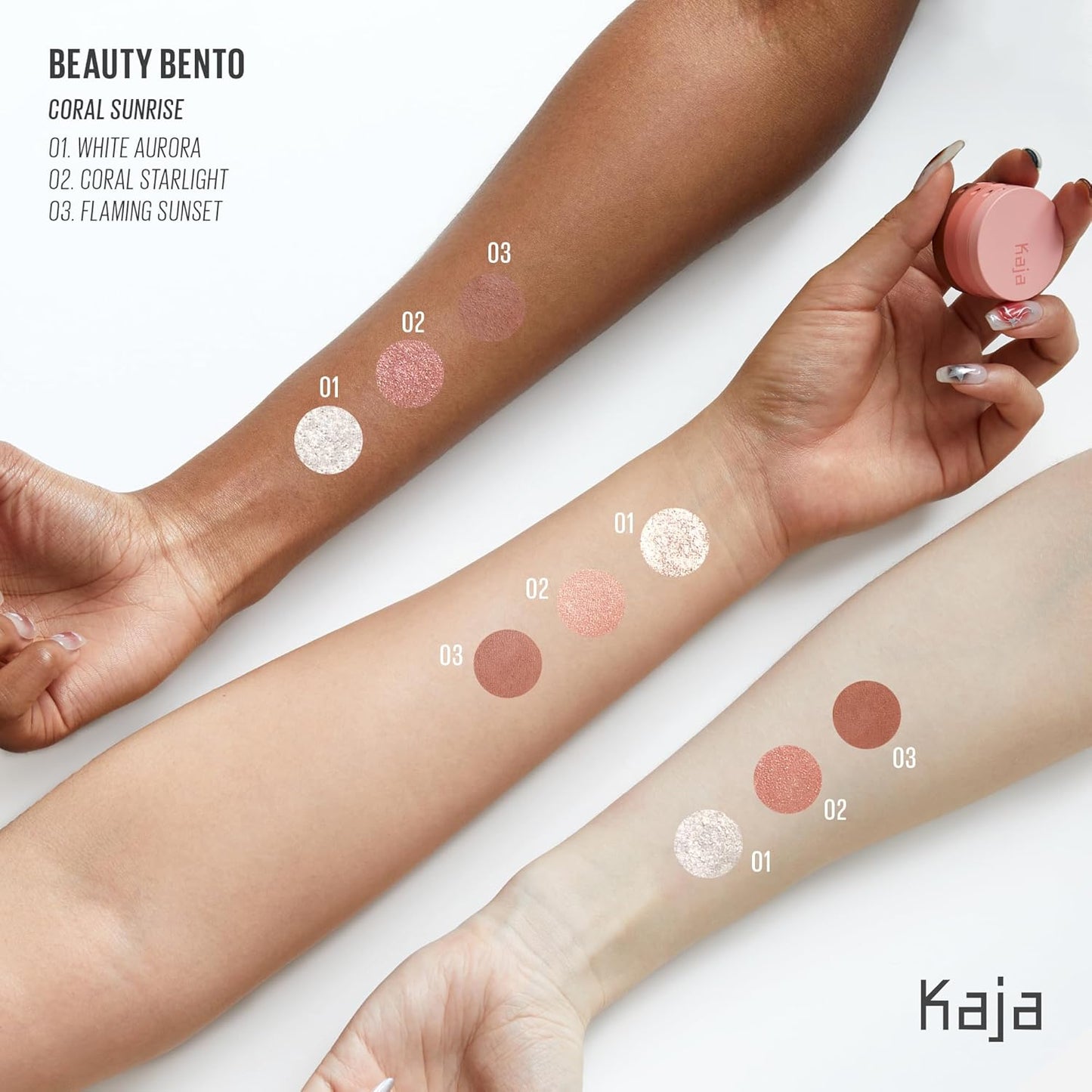 KAJA Beauty Bento Bouncy Shimmer Eyeshadow Trio