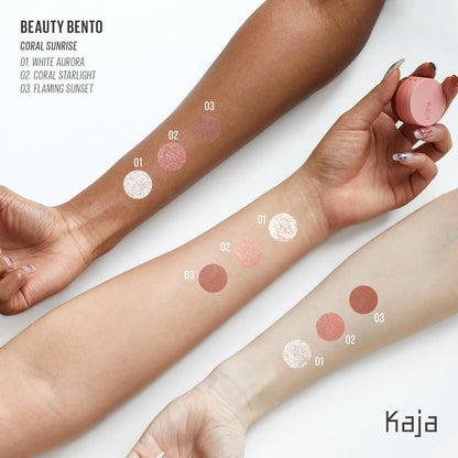 KAJA Beauty Bento Bouncy Shimmer Eyeshadow Trio